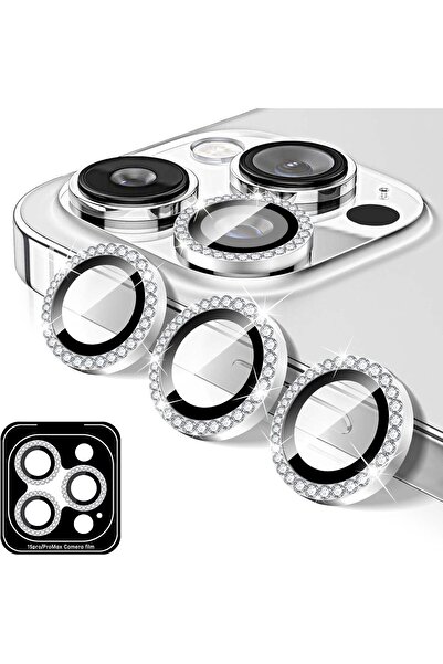 WFC iphone 11 / 11 Pro / 11 Pro Max uyumlu taşlı kamera lens koruyucu