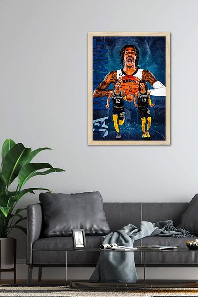 Saturn Pictură înrămată Ja Morant - Poster de baschet NBA