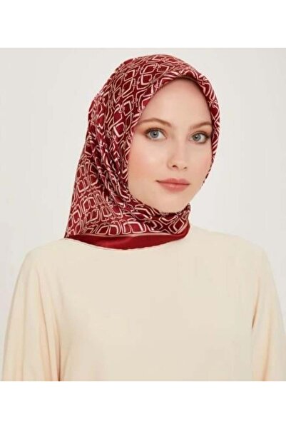 Armine وشاح حريري لشتاء 2025 - 9248-82 قماش تويلي عنابي