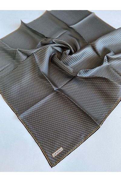 Armine Silk Scarf 2025 Winter - 9250-52 Yellow Green Twill