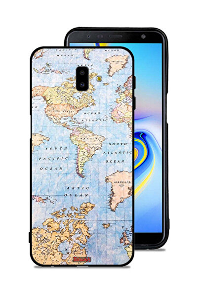Tolwak Samsung Galaxy J6 Plus Protective Case Cover World Map