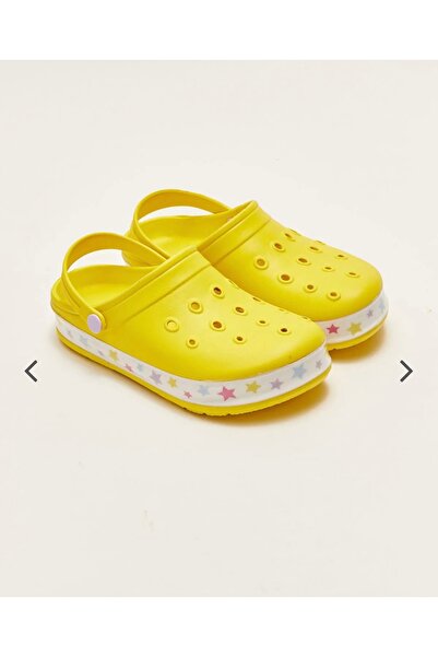 LC Waikiki LCW STEPS Sari Baskılı Toka Detaylı Kız Çocuk Plaj Sandaleti