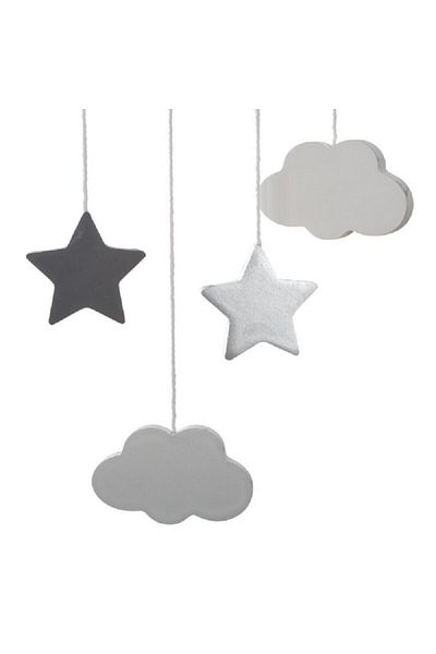 Atmosphera Lune Suspension Hanging Moon and Star Pendant Light Grey