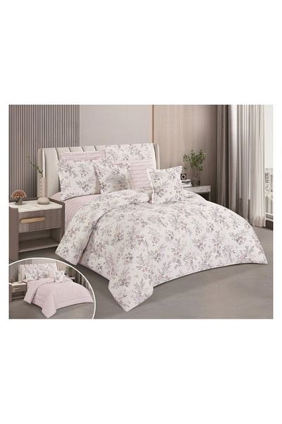 smart home Double-sided comforter set, 8-piece comforter with comfortable inner filling, 8-piece double comforter fits two people's beds
