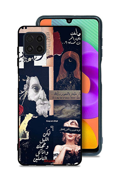 Tolwak غطاء حماية لهاتف سامسونج جالكسي M22 بعبارات عربية ووجوه مقطوعة