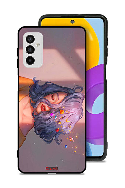 Tolwak Samsung Galaxy M52 5G Protective Case Cover Girl And Space Art