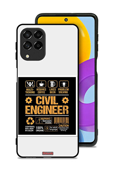 Tolwak غطاء حماية لهاتف سامسونج جالاكسي M53، ملصق مهندس مدني