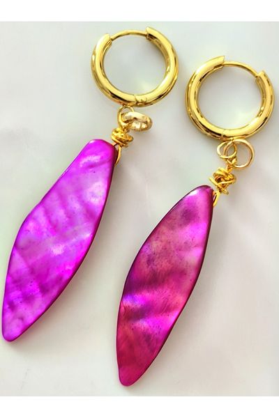 THİNBLACK Real Natural Stone Dangle Earrings