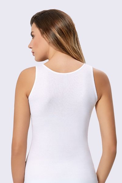 vory Women's White Thick Strap Undershirt T-Shirt Vr.L20.02.142.Y01