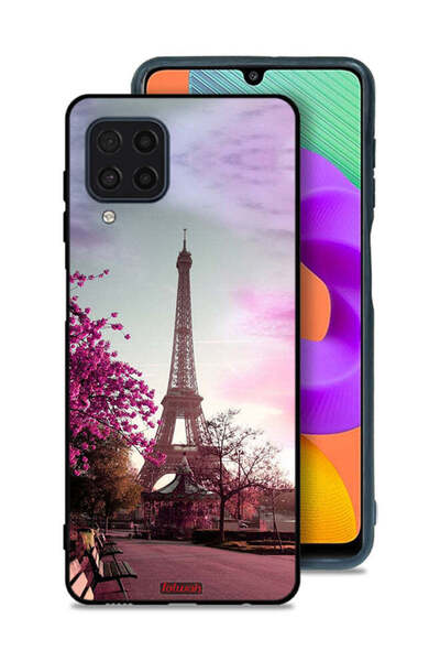 Tolwak Samsung Galaxy M22 Protective Case Cover Eiffel Tower