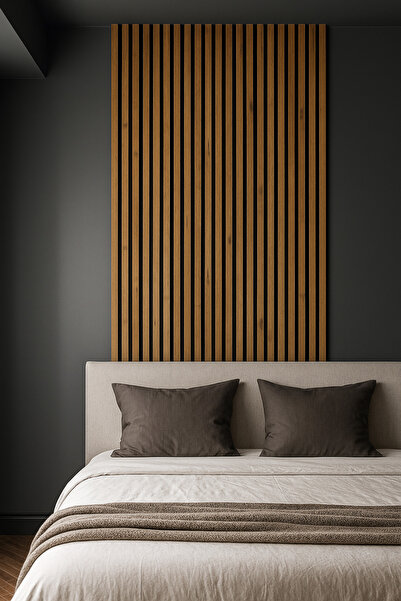 ATS YAPI AKUSTİK Savana Meşe Kendinden Yapışkanlı Çıta – 12 Adet | 240 cm Uzunluk | 8 mm Kalınlık Duvar Dekor Paneli