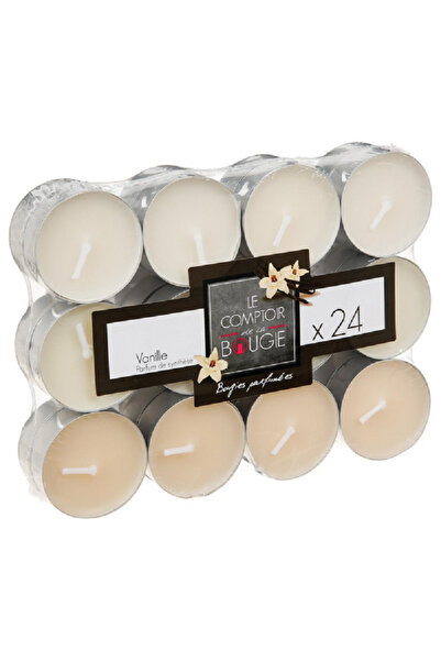 Atmosphera مجموعة شموع الشاي المعطرة من بوجي، 24 قطعة، بألوان متنوعة