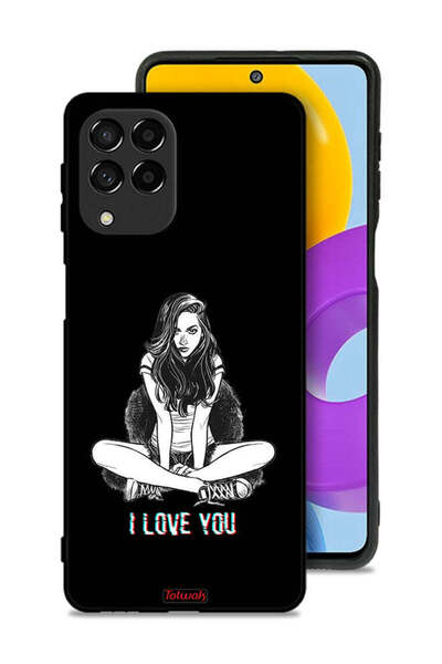 Tolwak غطاء حماية لهاتف سامسونج جالاكسي M53 - فن "أحبك"