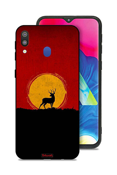 Tolwak Samsung Galaxy M20 Protective Case Cover Deer And Moon Artwork
