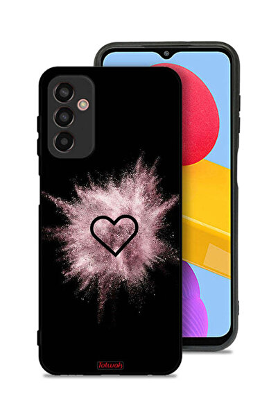 Tolwak Samsung Galaxy M13 Protective Case Cover Heart On Glitters