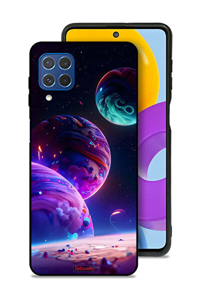 Tolwak غطاء حماية لهاتف سامسونج جالاكسي F62 بنمط كوكبي