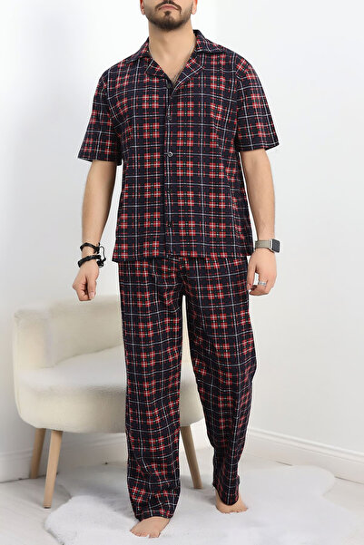 Minoria store Düğmeli Penye Alt Üst Erkek Pijama Takımı