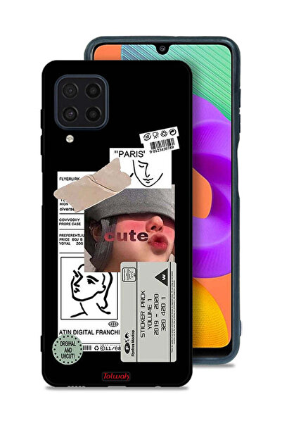 Tolwak Samsung Galaxy M22 Protective Case Cover Cute Sticker