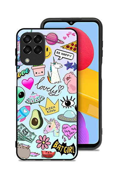 Tolwak غطاء حماية لهاتف سامسونج جالكسي M33 بملصقات جميلة