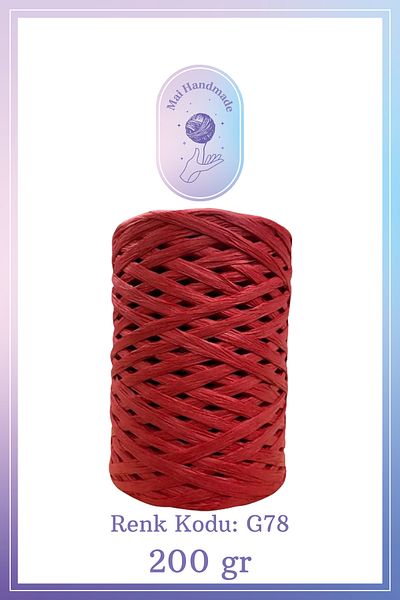 Mai Handmade Hobby ve Örgü Evi Φυσικό Χαρτί Raffia Rope Craft, Συσκευασία, Λουλούδι & Δώρο Στολίδι Σχοινί 200 gr 180-220 μέτρα