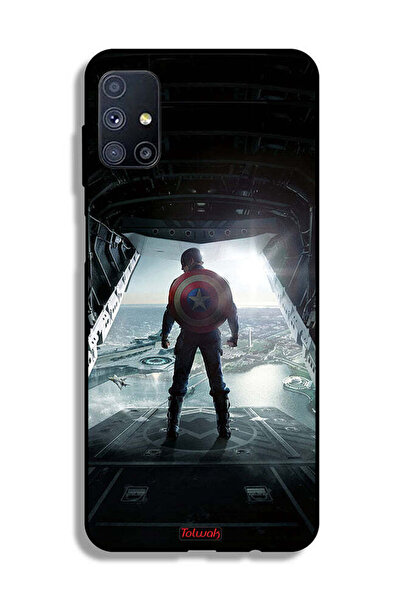 Tolwak Samsung Galaxy M51 Protective Case Cover Portrait Display Captain America