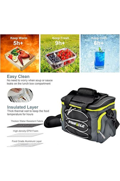 PİNNACLE Lightweight Leak Resistant Insulated Soft Cooler Bag Assorted Color 12 Can