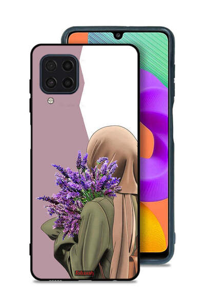 Tolwak Samsung Galaxy M32 4G Protective Case Cover Holding Flower