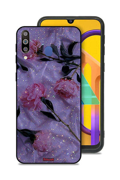 Tolwak غطاء حماية لهاتف سامسونج جالكسي M30 بنقشة ورود لامعة