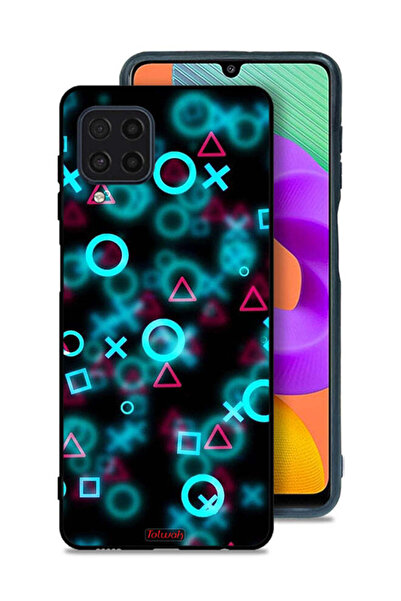 Tolwak Samsung Galaxy M22 Protective Case Cover Squid Game Icons Small