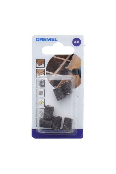 Dremel 6-Piece 60-Grit Aluminium Oxide Sanding Band Dark Brown 6.4mm