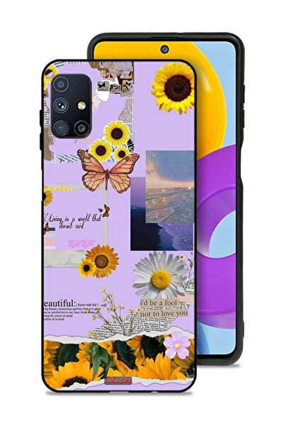 Tolwak Samsung Galaxy M51 Protective Case Cover Beautiful Sunflower Stickers