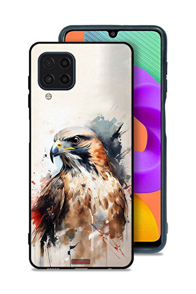 Tolwak Samsung Galaxy M22 Protective Case Cover Eagle Abstract Art