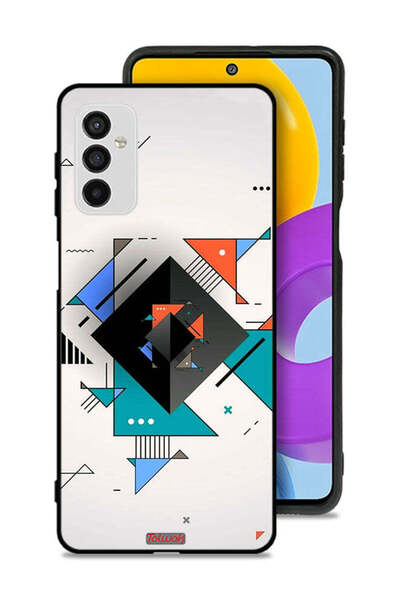 Tolwak غطاء حماية لهاتف سامسونج جالاكسي M52 5G بأشكال مربعة ومثلثة ونمط تجريدي
