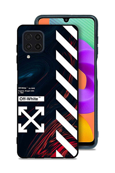 Tolwak Samsung Galaxy M22 Protective Case Cover Off White Sticker
