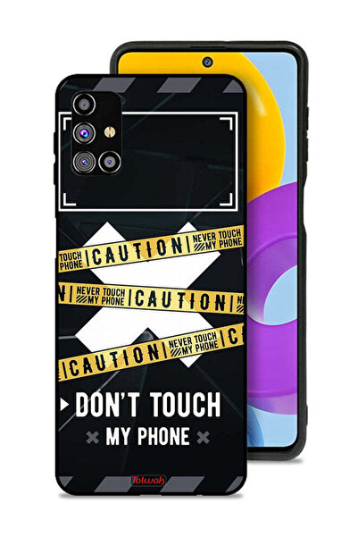 Tolwak Samsung Galaxy M31s Protective Case Cover Caution Never Touch My Phone