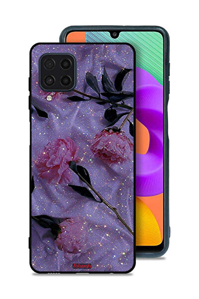 Tolwak غطاء حماية لهاتف سامسونج جالكسي F22 بنقشة ورود لامعة