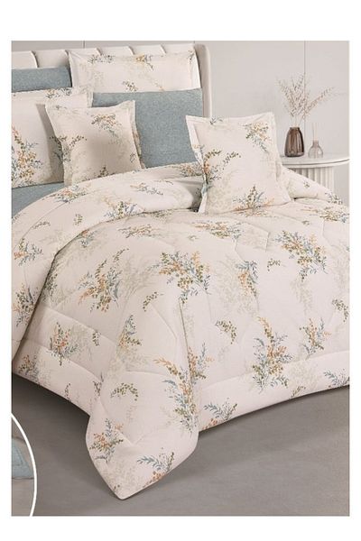 smart home Double-sided comforter set, 8-piece comforter with comfortable inner filling, 8-piece double comforter fits two people's beds