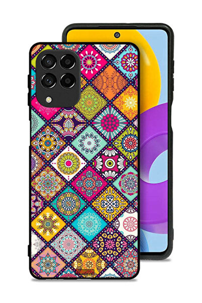 Tolwak غطاء حماية لهاتف سامسونج جالاكسي M53 بنمط مربعات ماندالا
