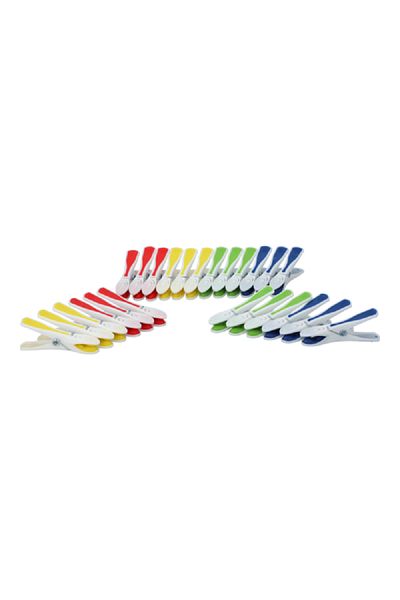 Yikai 24-Piece Soft Grip Clothes Pegs Assorted Color