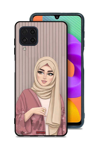 Tolwak Samsung Galaxy M22 Protective Case Cover Hijab Girl Art