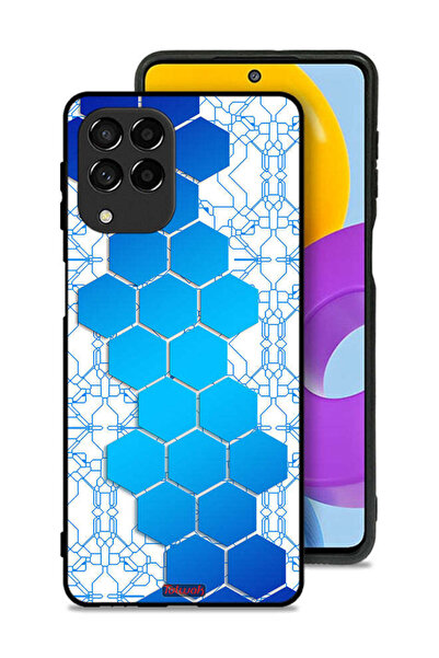 Tolwak غطاء حماية لهاتف سامسونج جالاكسي M53 بأيقونات سداسية الشكل على شكل خلي...