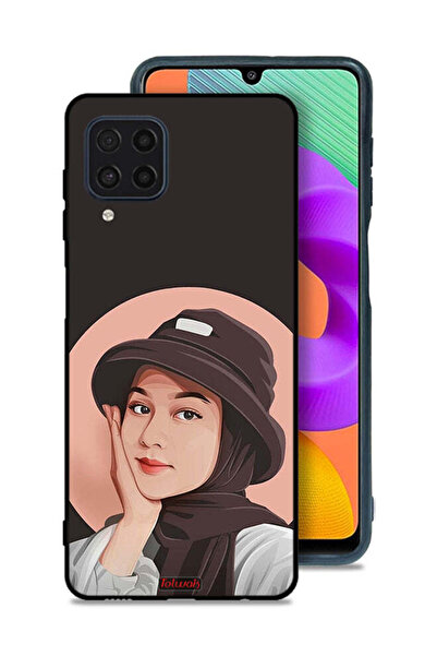 Tolwak Samsung Galaxy M32 4G Protective Case Cover Cute Hat Girl Paint Art