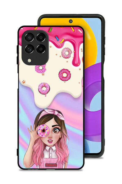 Tolwak غطاء حماية لهاتف سامسونج جالاكسي M53 يحمل صورة دونات