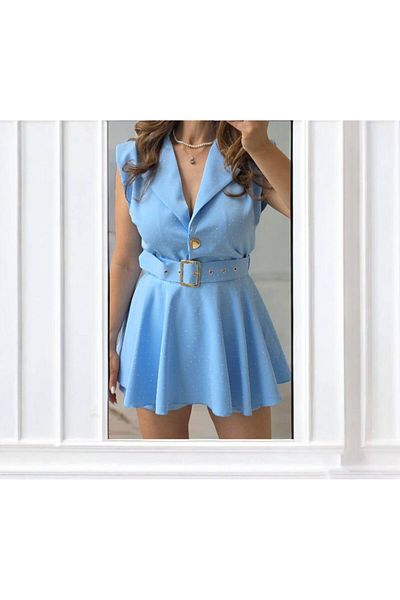 GLAMSI Salopetă Damă cu Pietre Aplicate și Pantaloni Scurți – Elegantă & Modernă