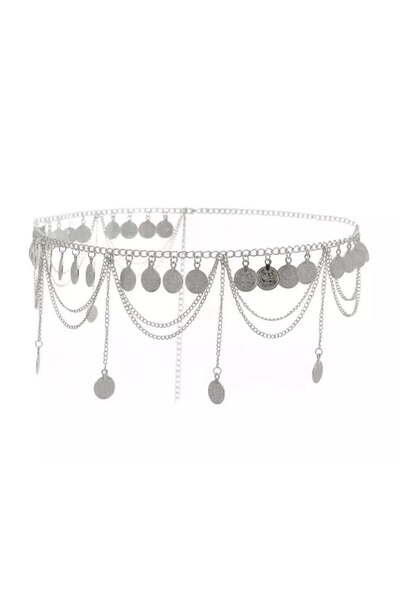 Genel Markalar Zarif Metal Daire Zinciri Kadın Bel Kemeri - Şıklığınızı Tamam...