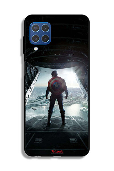 Tolwak Samsung Galaxy M62 Protective Case Cover Portrait Display Captain America