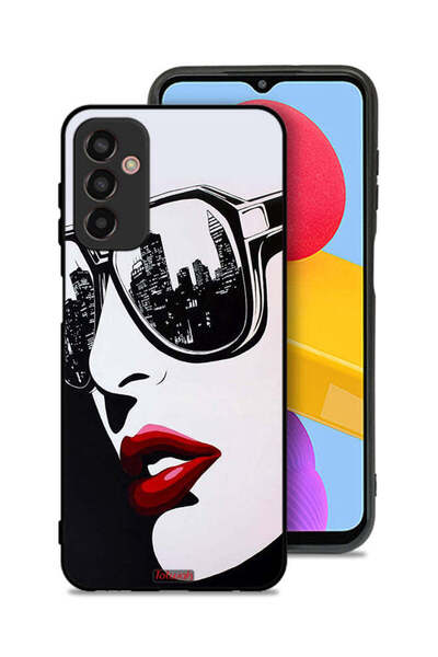 Tolwak غطاء حماية لهاتف سامسونج جالاكسي M13 بتصميم وجه فتاة وفن تجريدي