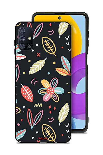 Tolwak Samsung Galaxy M51 Protective Case Cover Flowers And Leaves Abstract Art