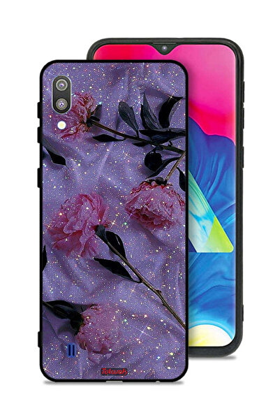 Tolwak غطاء حماية لهاتف سامسونج جالاكسي M10 بنقشة ورود لامعة