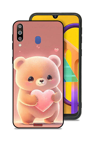 Tolwak غطاء حماية لهاتف Samsung Galaxy M30 برسومات باندا صغيرة لطيفة تحمل قلبًا